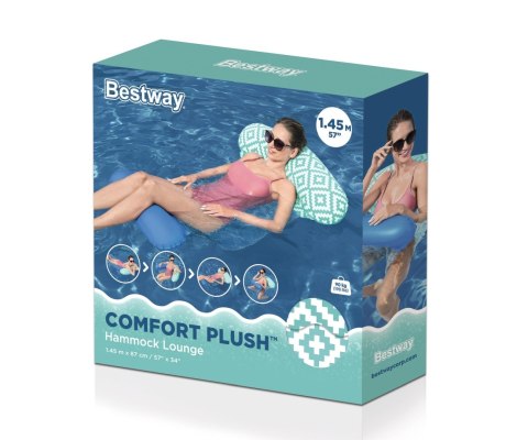 Bestway 43555 Fotel Leżak siatkowy do pływania Niebieski 1.45m x 87cm Bestway 43555 Fotel Leżak siatkowy do pływania Niebieski 1.45m x 87cm
