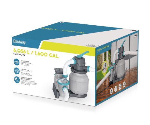 Bestway 58497 Pompa filtrująca piaskowa Flowclear 5678l Bestway 58497 Pompa filtrująca piaskowa Flowclear 5678l