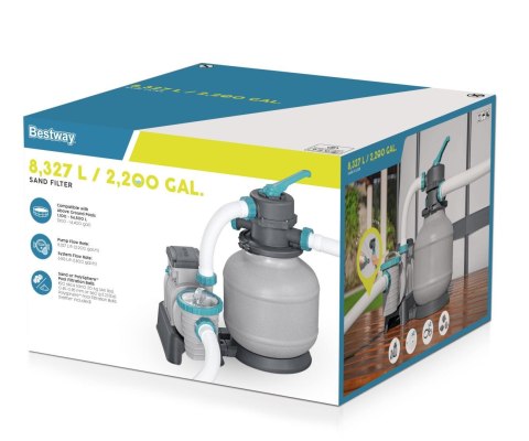 Bestway 58499 Pompa filtrująca piaskowa Flowclear 8327l Bestway 58499 Pompa filtrująca piaskowa Flowclear 8327l