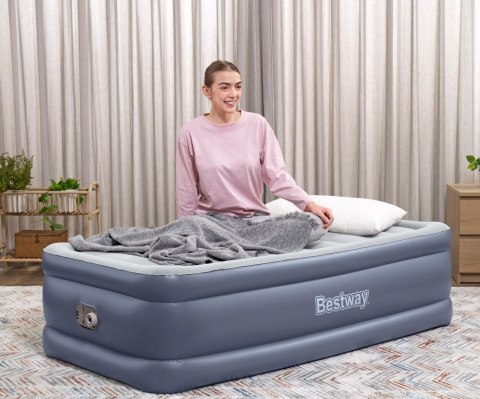 Bestway 6713G Materac dmuchany turystyczny z wbudowaną pompą powietrza Tritech Twin 1.91m x 0.97m x Bestway 6713G Materac dmuchany turystyczny z wbudowaną pompą powietrza Tritech Twin 1.91m x 0.97m x