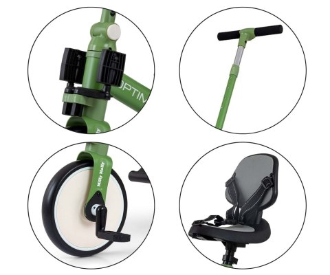 Milly Mally Rowerek 5w1 Optimus Max Green Milly Mally Rowerek 5w1 Optimus Max Green