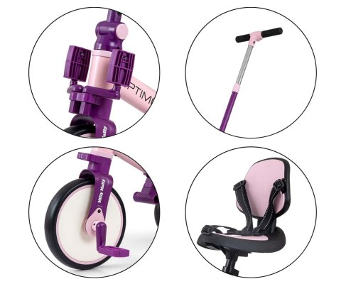 Milly Mally Rowerek 5w1 Optimus Max Pink Milly Mally Rowerek 5w1 Optimus Max Pink