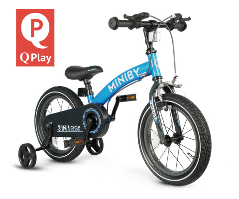 Qplay Rowerek Dziecięcy - Rowerek Biegowy Miniby 14 cali Blue Qplay Rowerek Dziecięcy - Rowerek Biegowy Miniby 14 cali Blue