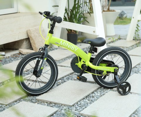 Qplay Rowerek Dziecięcy - Rowerek Biegowy Miniby 14 cali Green Qplay Rowerek Dziecięcy - Rowerek Biegowy Miniby 14 cali Green