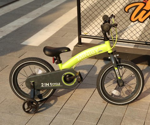 Qplay Rowerek Dziecięcy - Rowerek Biegowy Miniby 14 cali Green Qplay Rowerek Dziecięcy - Rowerek Biegowy Miniby 14 cali Green